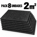 PACK PISO DE CAUCHO 2 M² | 15MM DE ESPESOR ( 8 UNIDADES 50X50CM )