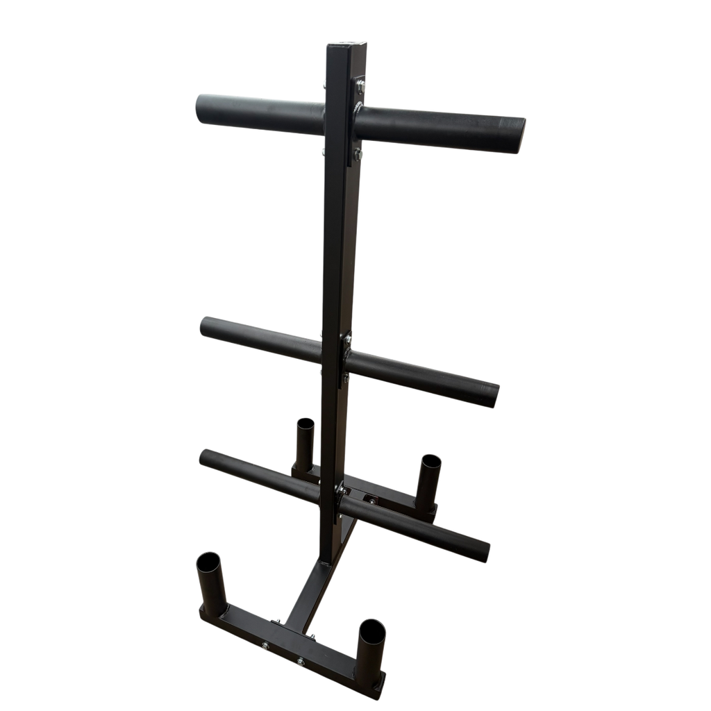 RACK ORGANIZADOR DE DISCOS Y BARRAS OLÍMPICAS