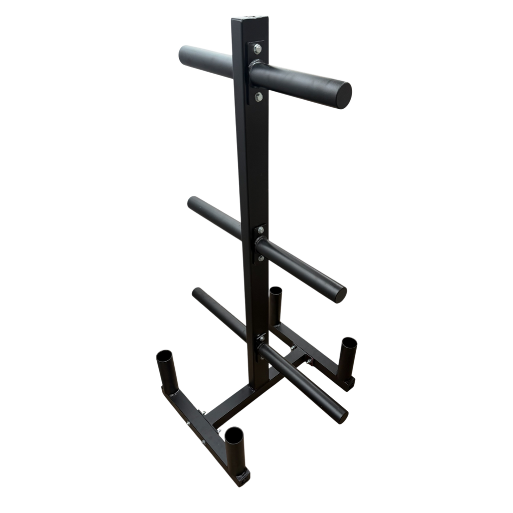 RACK ORGANIZADOR DE DISCOS Y BARRAS OLÍMPICAS