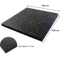 Piso De Caucho 1X1 mt, 15mm de espesor