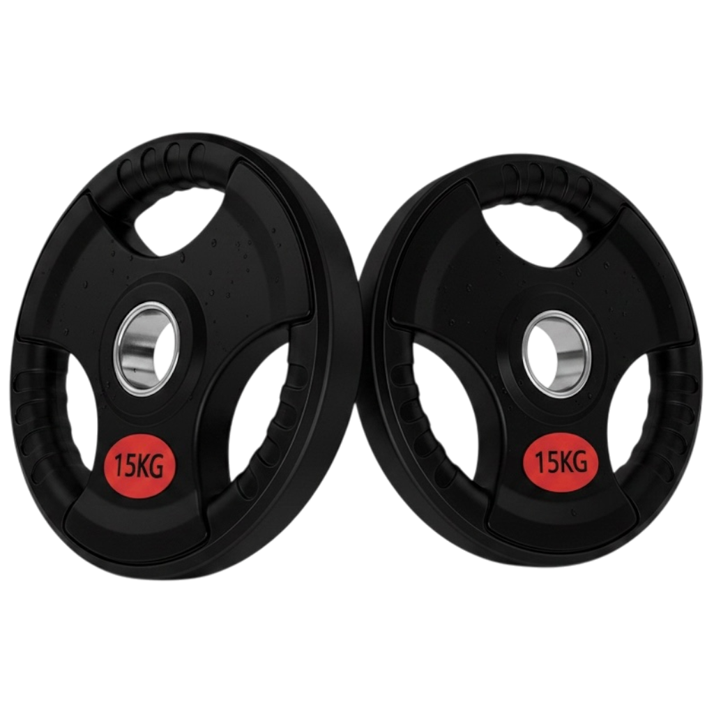 PAR DISCOS OLIMPICOS TRIPLE AGARRE 15KG