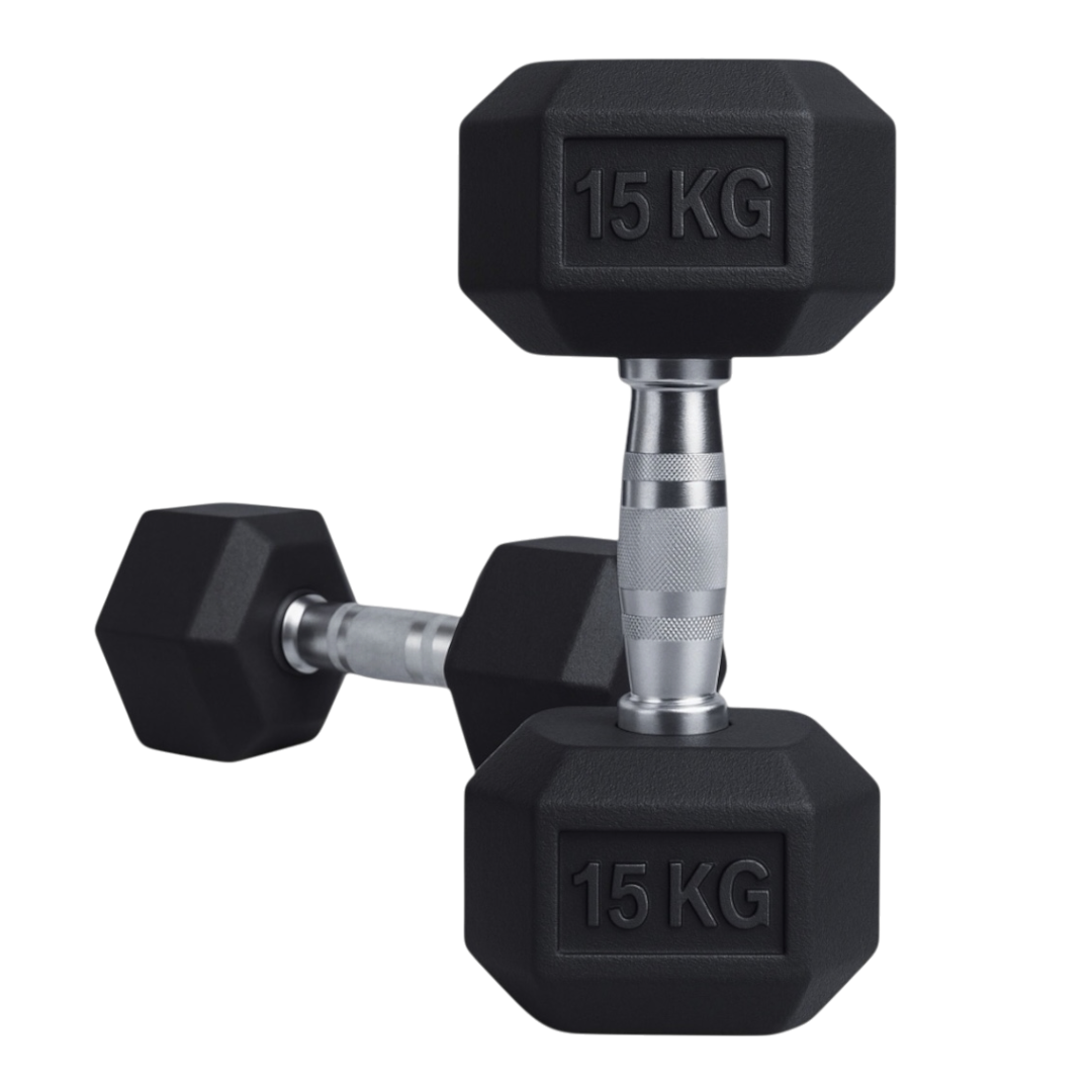 PAR DE MANCUERNAS HEXAGONALES 15kg
