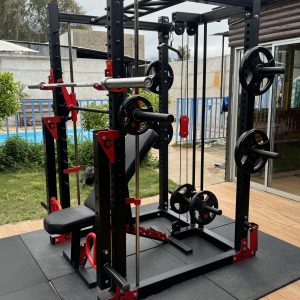 Monster Smith multifuncional set full C301 (100kg en discos olímpicos + barra libre + banco con niveles)