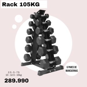 Set mancuernas 105 kg